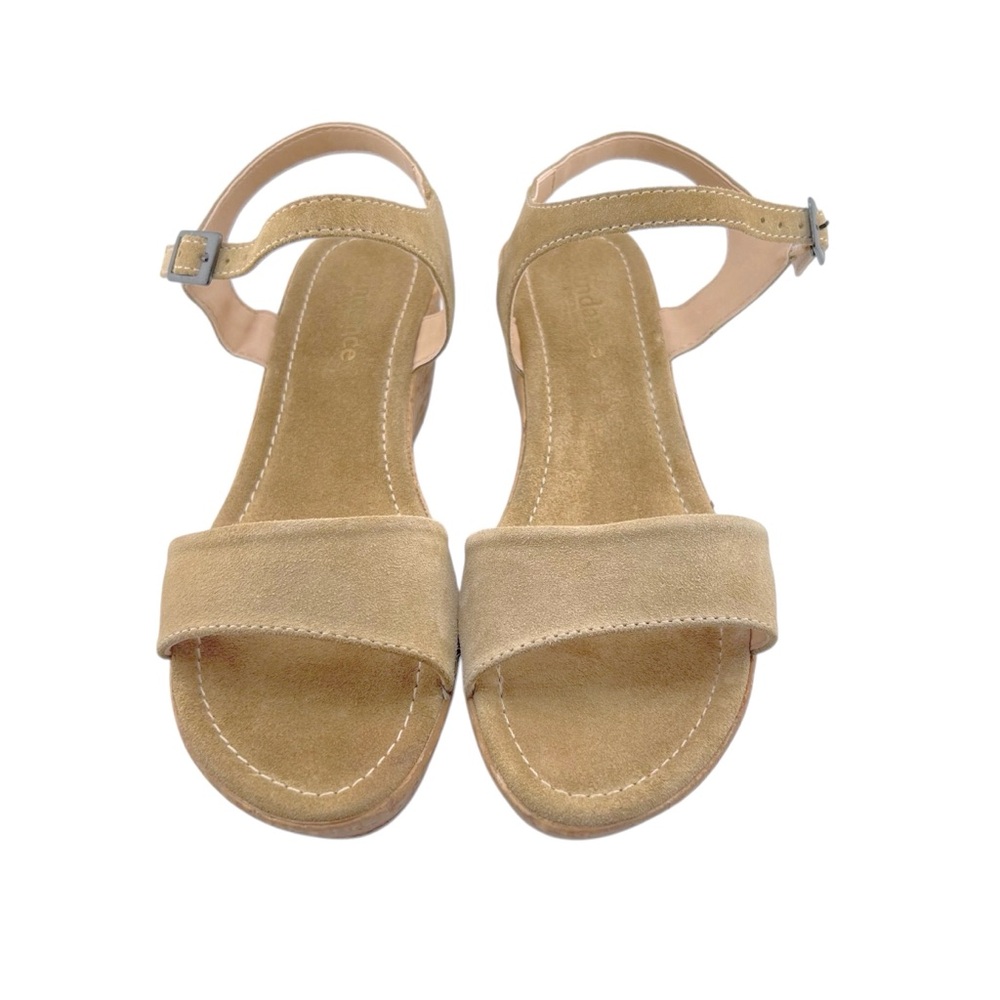 Sundance Boho Suede Platform Wedge Sandals Womens EU39 Tan Coastal Neutral Cork
